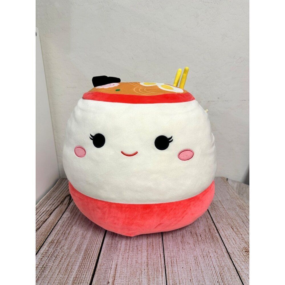 Large Kellytoy Originals Squishmallows Raisy The Ramen Plush 16”